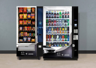 Custom vending machines for Cardinal Way Mazda with snack and drink stations