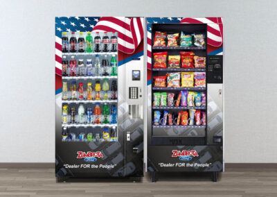 Vending system installed at Zumbrota Ford with drink machine and graphic wrap
